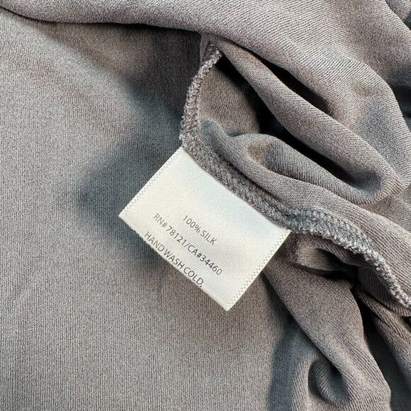 Eileen Fisher Tank Top Large Gray Silk Sleeveles - Picture 3 of 8